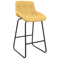 Scaun de bar Deco Soro-40 Stofă/ Metal/ Yellow