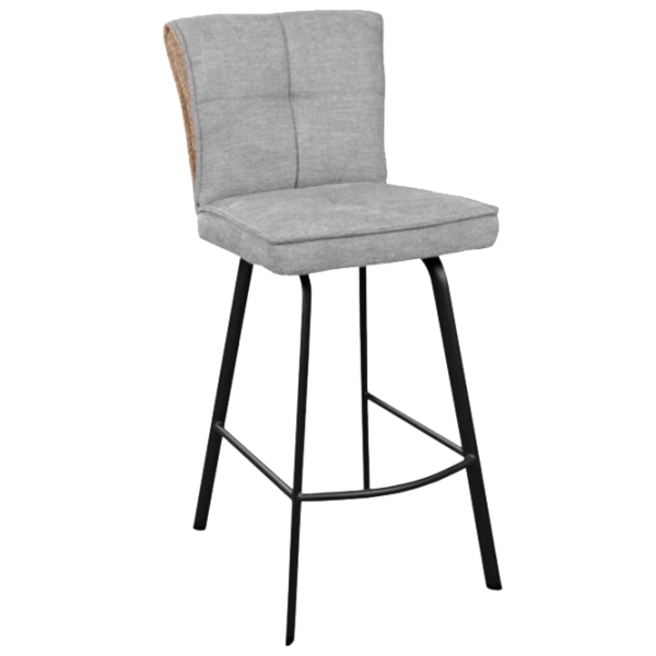 Scaun de bar Deco Lorenz JB8835 Stofă/ Metal/ Grey photo 1