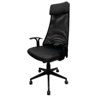 Офисное кресло ART Luna Акриловая сетка, искусственная кожа/ Черный