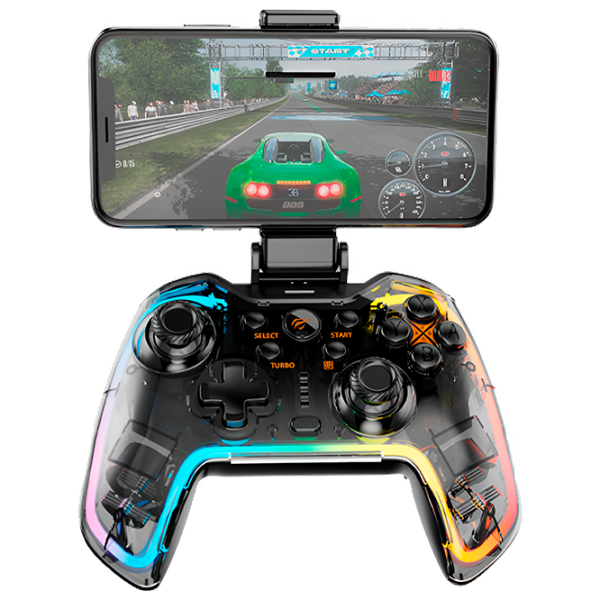 Геймпад Havit G158BT Pro Беспроводные / 16 buttons / Прозрачный photo 1