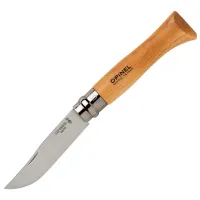 Cuțit Opinel Stainless Steel Wood Nr. 8 de buzunar/ Sandvik 12C27