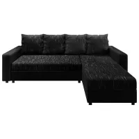 Canapea Space Meble Astana L Kornet 10/ D8 (5597024) Pânză de iută/ Black