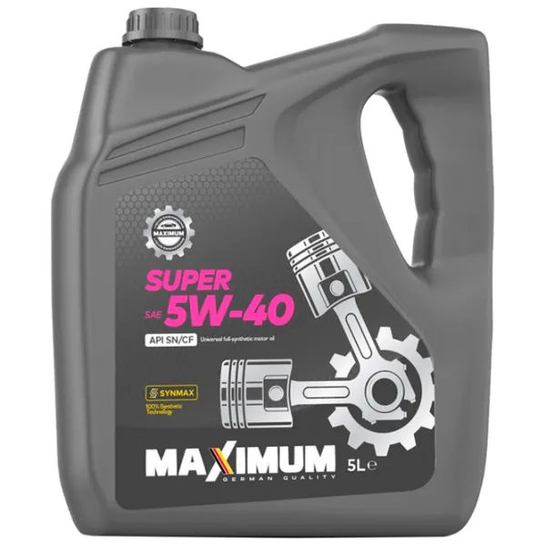 Моторное масло Maximum Super 5W40 SN/ CF 5W-40 5 л синтетическое photo 1