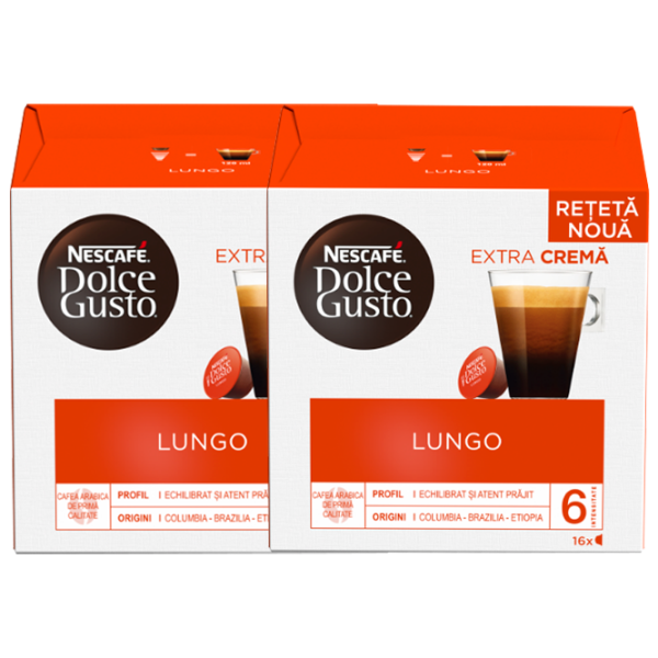 Кофе Nescafe Dolce Gusto Caffe Lungo (2 x pack) Капсулы/ Extra Crema/ 16 капсул photo 1