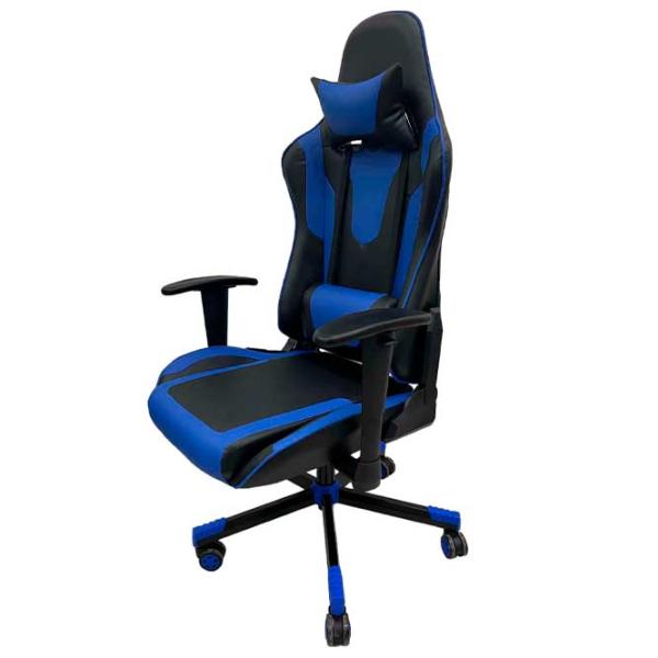 Fotoliu de birou ART Gamer-027E Piele artificială/ Black Blue photo 1 Fotoliu de birou ART Gamer-027E Piele artificială/ Black Blue photo 1