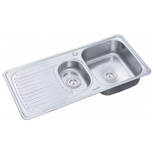 Кухонная мойка Freddo SN9011D 100 x 50 / Нержавеющая сталь / Серебряный photo 1