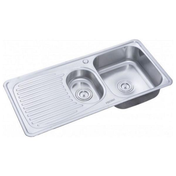 Кухонная мойка Freddo SN9011D 100 x 50 / Нержавеющая сталь / Серебряный photo 1