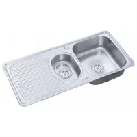 Кухонная мойка Freddo SN9011D 100 x 50 / Нержавеющая сталь / Серебряный