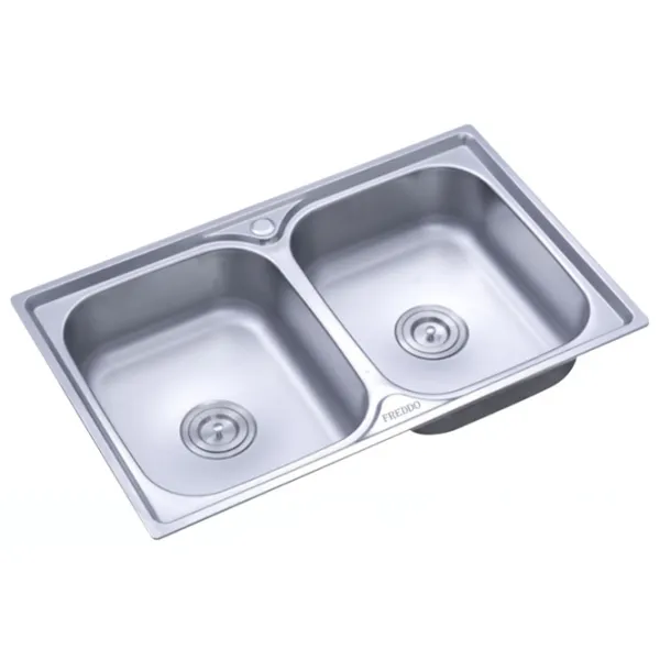 Кухонная мойка Freddo SN9007 78 x 43.5 / Нержавеющая сталь / Серебряный photo 1