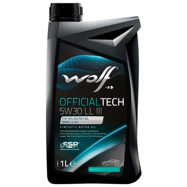 Моторное масло Wolf 5W30 OFFICIALTECH LL III 5W-30 1 л синтетическое photo 1