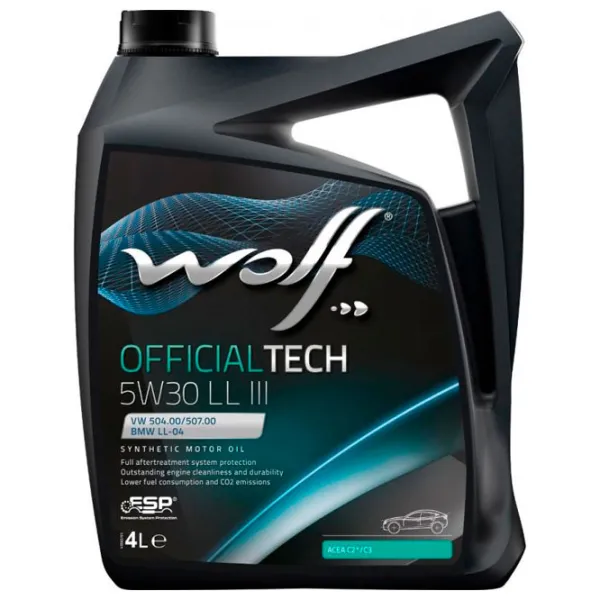 Ulei de motor Wolf 5W30 OFFICIALTECH LL III 5W-30 5 l sintetic photo 1