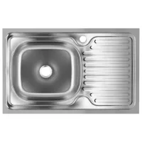 Кухонная мойка Freddo SN9002S 76 x 43.5 / Нержавеющая сталь / Серебряный