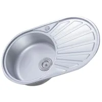 Кухонная мойка Freddo SN9004S 76 x 45 / Нержавеющая сталь / Серебряный