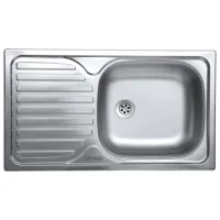 Chiuvetă Sanitec C403D 76 x 43.5 / Oțel inoxidabil / Silver