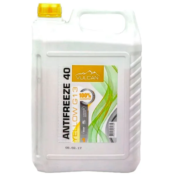 Антифриз Vulcan AntiFreeze 40 Yellow G13 5 л Желтый photo 1