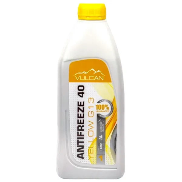 Антифриз Vulcan AntiFreeze 40 Yellow G13 1 л Желтый photo 1