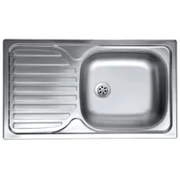 Chiuvetă Sanitec C408D 76 x 43.5 / Oțel inoxidabil / Silver