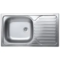 Chiuvetă Sanitec C408S 76 x 43.5 / Oțel inoxidabil / Silver