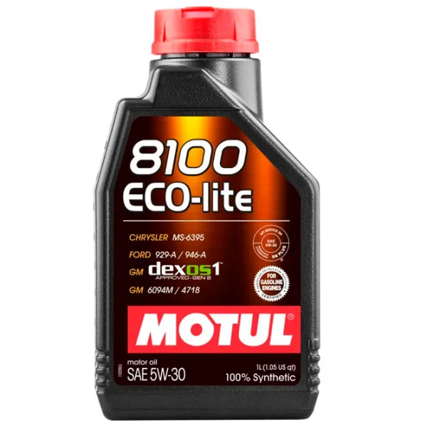 Ulei de motor Motul 5W30 8100 ECO-LITE 5W-30 1 l sintetic photo 1 Ulei de motor Motul 5W30 8100 ECO-LITE 5W-30 1 l sintetic photo 1