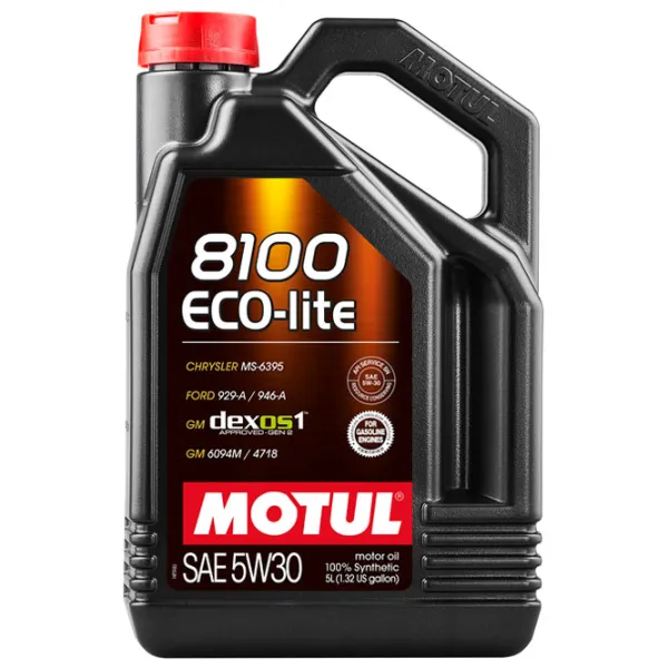 Моторное масло Motul 5W20 8100 ECO-LITE 5W-20 5 л синтетическое photo 1 Моторное масло Motul 5W20 8100 ECO-LITE 5W-20 5 л синтетическое photo 1
