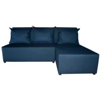 Угловой диван Platan COMO (5524720) Рогожка/ Темно-синий