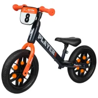 Bicicletă fără pedale Qplay Player 12" Oțel/ Orange Black