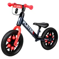 Bicicletă fără pedale Qplay Player 12" Oțel/ Red Black