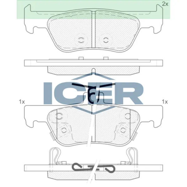 Plăcuțe de frână Icer 182448 spate/ disk photo 1 Plăcuțe de frână Icer 182448 spate/ disk photo 1