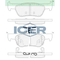 Plăcuțe de frână Icer 182448 spate/ disk