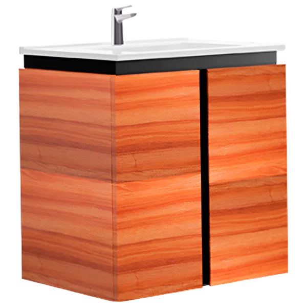 Dulap cu lavoar Creavit Verti Pe perete/ MDF/ Light walnut photo 1