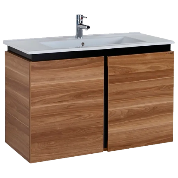 Dulap cu lavoar Creavit Verti Pe perete/ MDF/ Brown photo 1