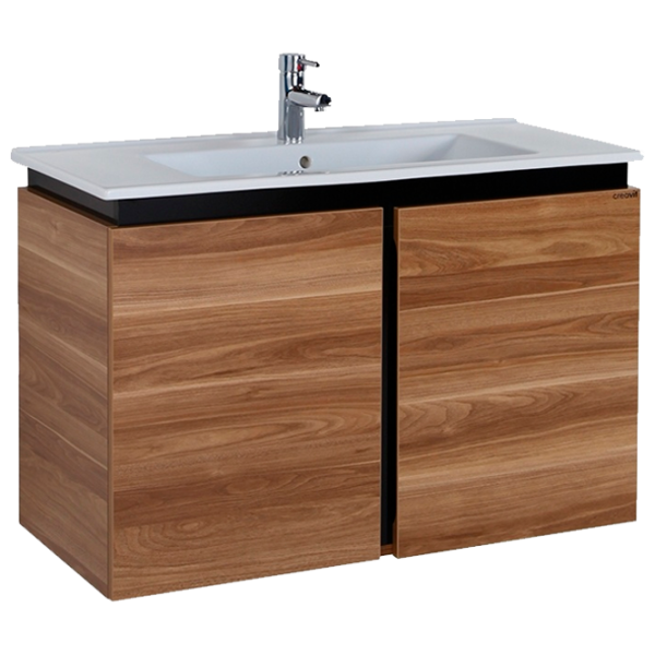 Dulap cu lavoar Creavit Verti Pe perete/ MDF/ Brown photo 1