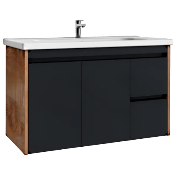 Dulap cu lavoar Creavit Link Pe perete/ MDF/ Brown photo 1