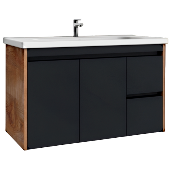 Dulap cu lavoar Creavit Link Pe perete/ MDF/ Brown photo 1