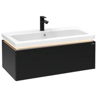 Dulap cu lavoar Creavit Ante Pe perete/ MDF/ Black