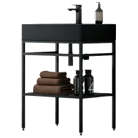 Dulap cu lavoar Orka Cape Town 60 Pe podea/ Metal/ Siyah