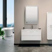 Dulap cu lavoar Orka Clay 80 Pe perete / MDF / White photo 4