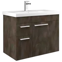 Dulap cu lavoar Orka Enez 80 Pe perete/ MDF/ Gray