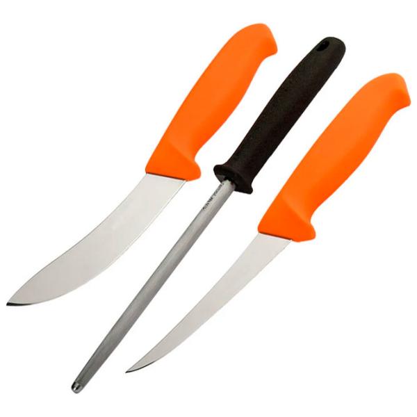 Набор ножей Morakniv Hunting Set Orange 2 knives/ sharpening steel 12098 охотничий/ Sandvik 12C27 photo 1