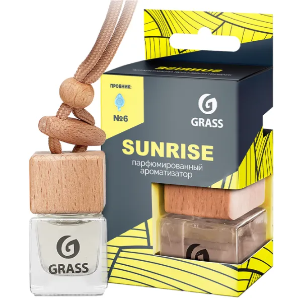 Ароматизатор для авто Grass Sunrise Nr.6/ 7 мл/ на зеркале photo 1 Ароматизатор для авто Grass Sunrise Nr.6/ 7 мл/ на зеркале photo 1