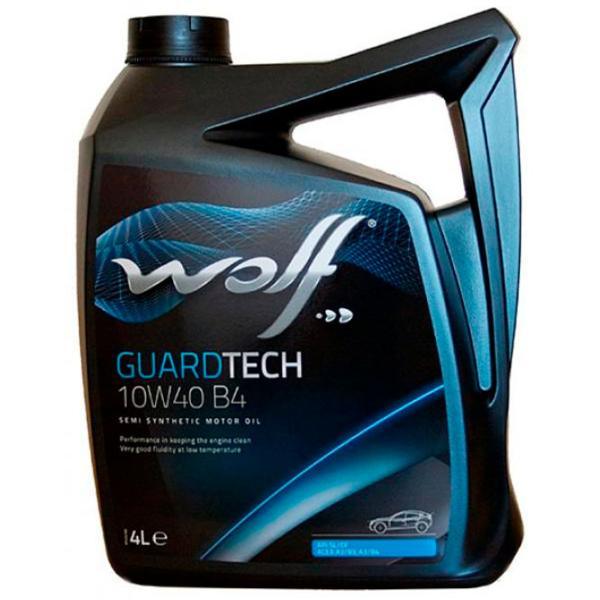 Моторное масло Wolf 10W40 GUARDTECH B4 10W-40 4 л полусинтетическое photo 1
