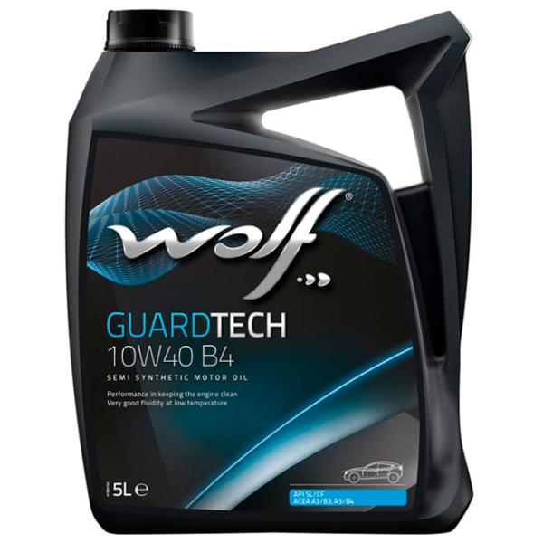 Моторное масло Wolf 10W40 GUARDTECH B4 10W-40 5 л полусинтетическое photo 1