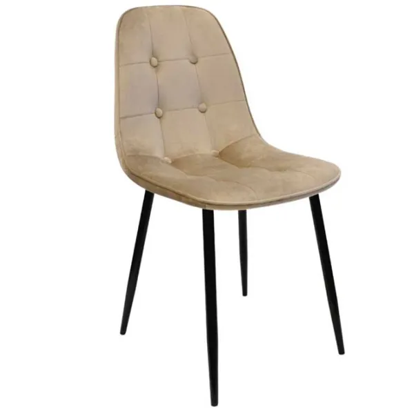 Scaun de bucătărie DecoPrim M-01-3 HLR-9 Catifea/ Cappucino Black photo 1