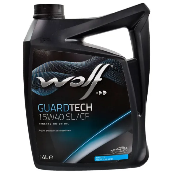 Моторное масло Wolf 15W40 GUARDTECH SL/ CF 15W-40 4 л минеральное photo 1