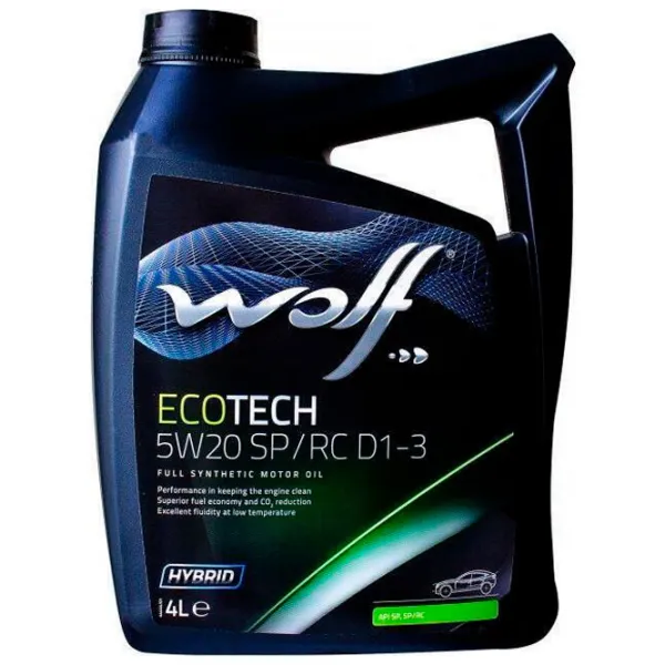 Ulei de motor Wolf 5W20 ECOTECH SP/ RC D1-3 5W-20 4 l sintetic photo 1