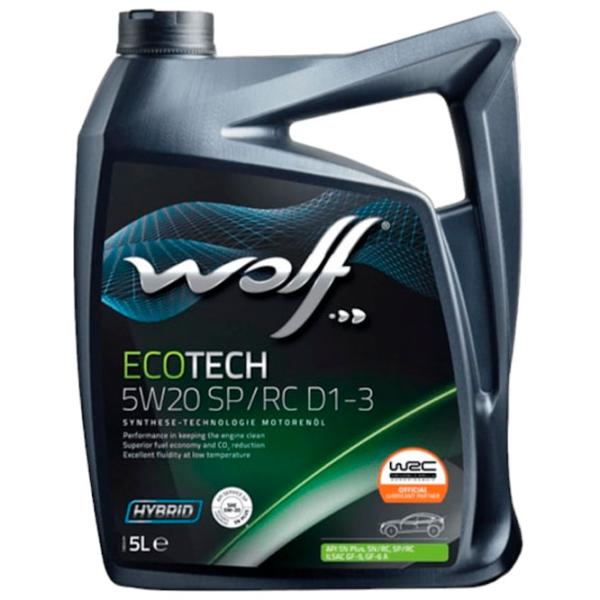 Моторное масло Wolf 5W20 ECOTECH SP/ RC D1-3 5W-20 5 л синтетическое photo 1 Моторное масло Wolf 5W20 ECOTECH SP/ RC D1-3 5W-20 5 л синтетическое photo 1