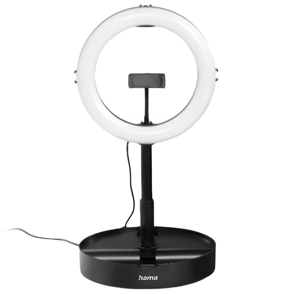 Штатив с круглой лампой Hama SpotLight Smart 102 II 259 мм Черный photo 1