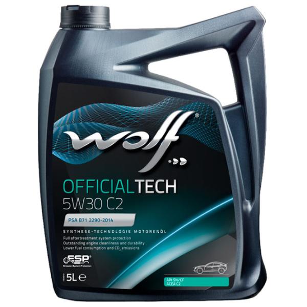 Ulei de motor Wolf 5W30 OFFICIALTECH C2 5W-30 5 l sintetic photo 1