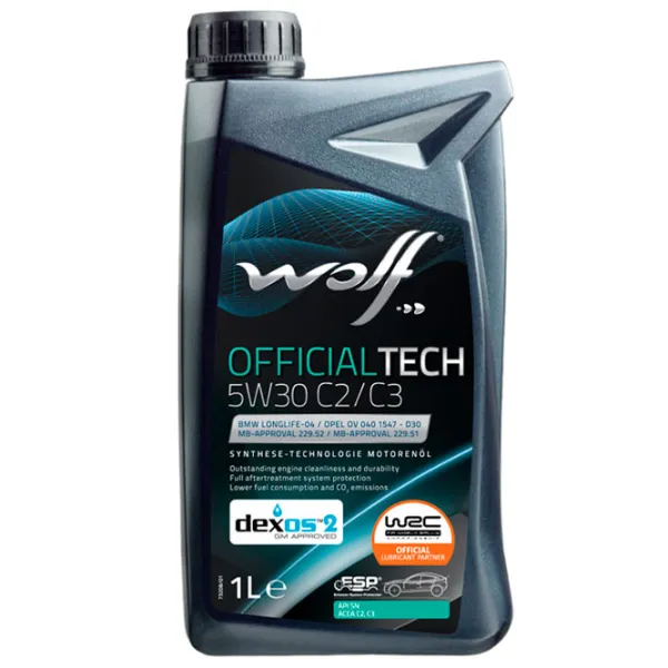 Ulei de motor Wolf 5W30 OFFICIALTECH C2/ C3 5W-30 1 l sintetic photo 1