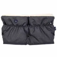 Рукавицы для коляски Zaffiro Mufa merino wool Полиэстер, Шерсть/ Графитовый